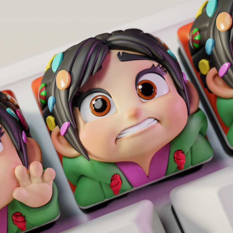 Vanellope Von Schweetz - Wreck-It Ralph - Keyboard Keycaps